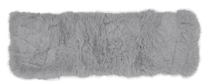 ムートンクッション 長毛 厚手 M 511 F グレー 約38×120cm-0