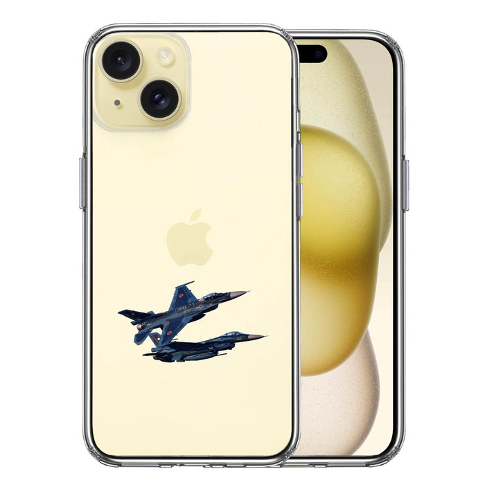 iPhone15 ケース クリア 戦闘機 F-2A VIPER ZERO スマホケース 側面ソフト 背面ハード ハイブリッド -0