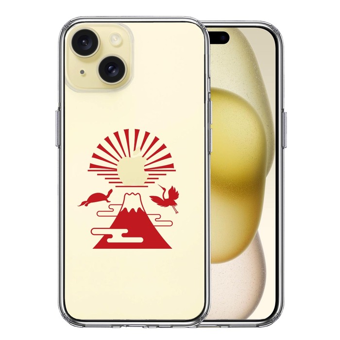 iPhone15Plus ケース クリア 富士山 初日の出 スマホケース 側面ソフト 背面ハード ハイブリッド -0