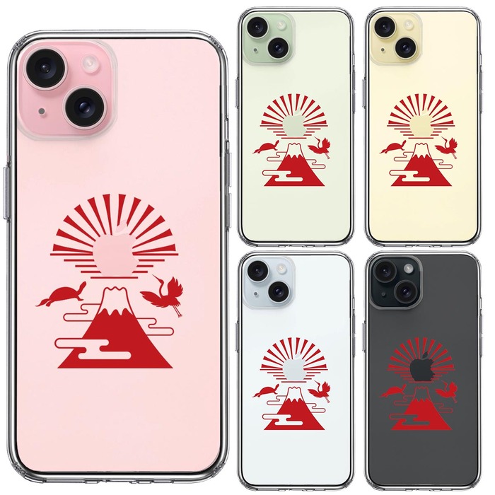 iPhone15Plus ケース クリア 富士山 初日の出 スマホケース 側面ソフト 背面ハード ハイブリッド -1