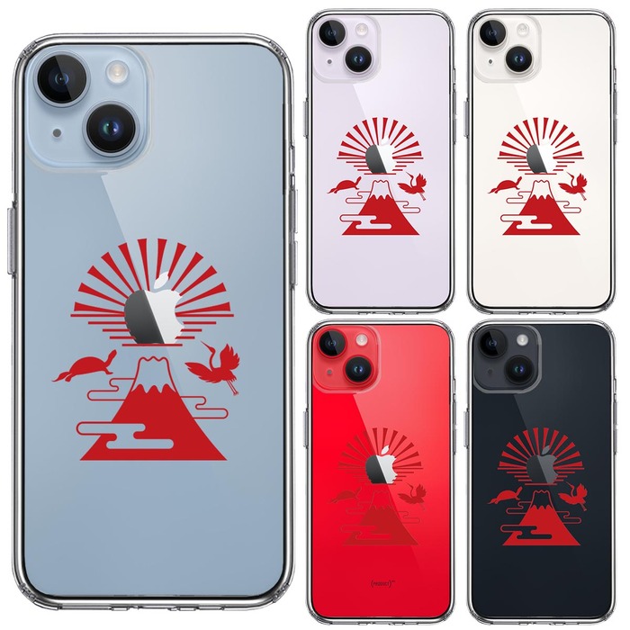 iPhone14Plus ケース クリア 富士山 初日の出 スマホケース 側面ソフト 背面ハード ハイブリッド -1