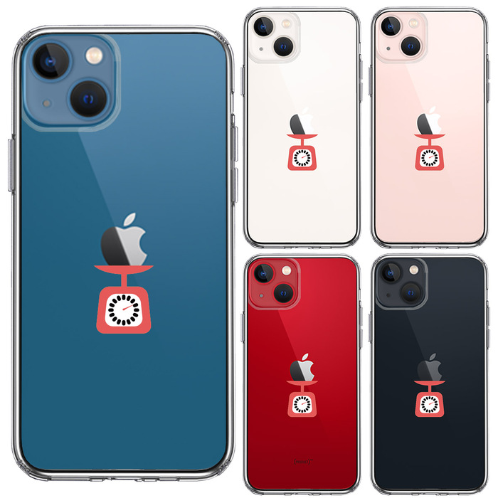 iPhone13 ケース クリア キッチンスケール スマホケース 側面ソフト 背面ハード ハイブリッド -1