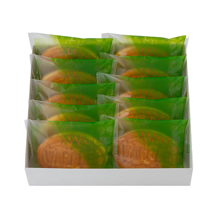 岡山 創業明治四年 福井堂 ワッフル 抹茶10個セット-1