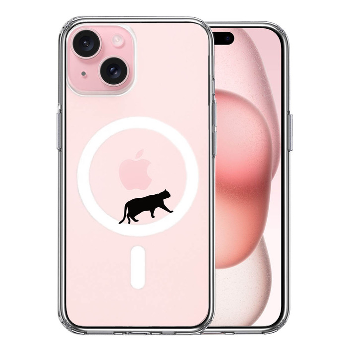 iPhone15 MagSafe対応 ケース クリア キャットホイール ルームランナー 1 スマホケース 側面ソフト 背面ハード ハイブリッド -0
