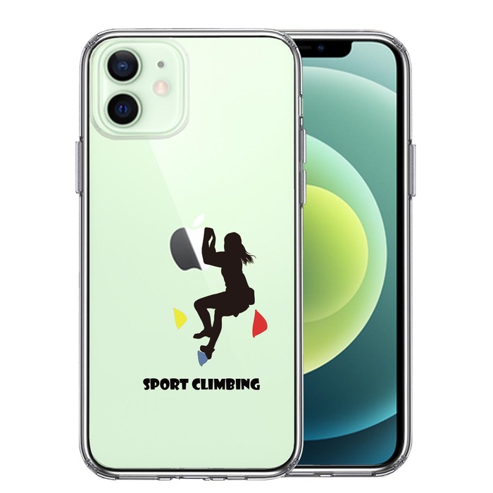 iPhone12 ケース クリア スポーツクライミング ボルダリング スマホケース 側面ソフト 背面ハード ハイブリッド -0