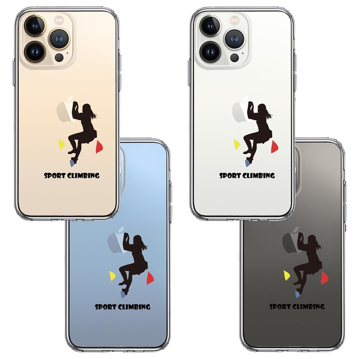 iPhone13Pro ケース クリア スポーツクライミング ボルダリング スマホケース 側面ソフト 背面ハード ハイブリッド -1