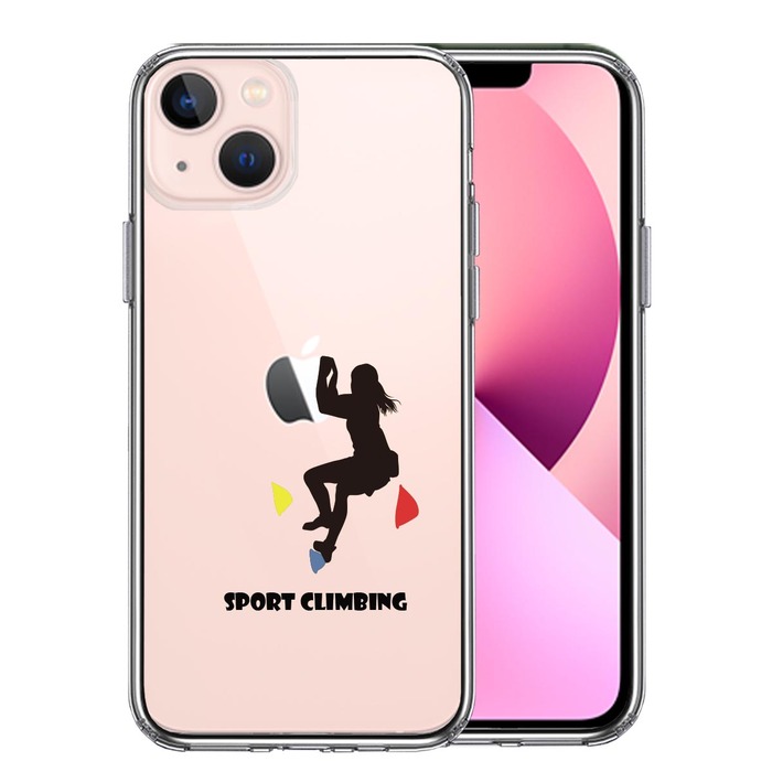 iPhone13 ケース クリア スポーツクライミング ボルダリング スマホケース 側面ソフト 背面ハード ハイブリッド -0
