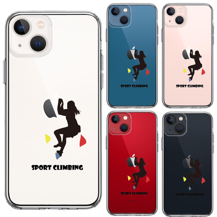 iPhone13 ケース クリア スポーツクライミング ボルダリング スマホケース 側面ソフト 背面ハード ハイブリッド -1