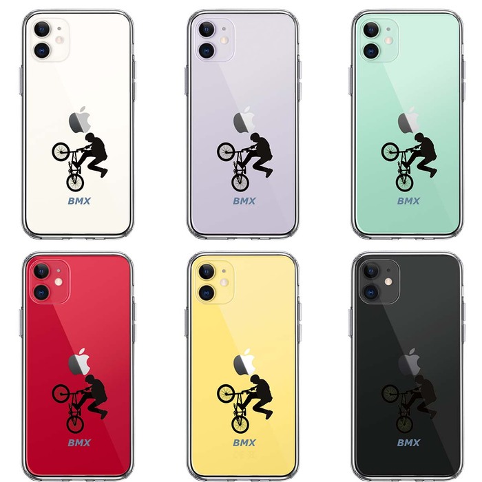 iPhone11 case clear BMX bicycle motocross smartphone case side soft the back side hard hybrid -1