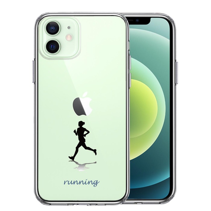 iPhone12 ケース クリア ランニング スマホケース 側面ソフト 背面ハード ハイブリッド -0