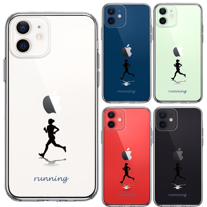 iPhone12 ケース クリア ランニング スマホケース 側面ソフト 背面ハード ハイブリッド -1
