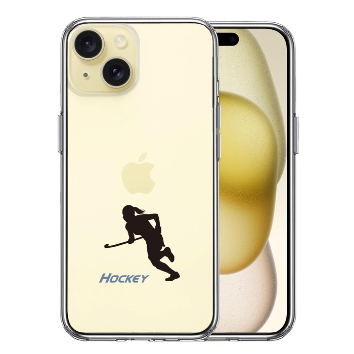 iPhone15Plus ケース クリア ホッケー スマホケース 側面ソフト 背面ハード ハイブリッド -0
