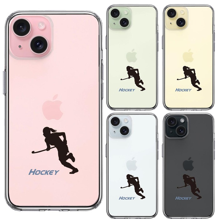 iPhone15Plus ケース クリア ホッケー スマホケース 側面ソフト 背面ハード ハイブリッド -1