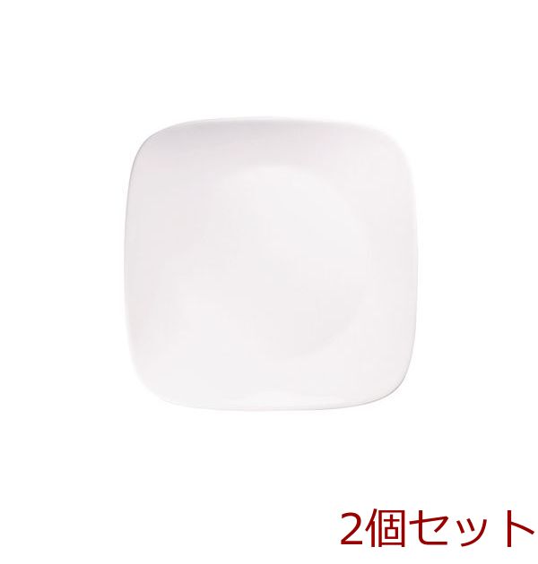 コレールウインターフロストホワイトスクエア大皿J2213 N 2個セット-0