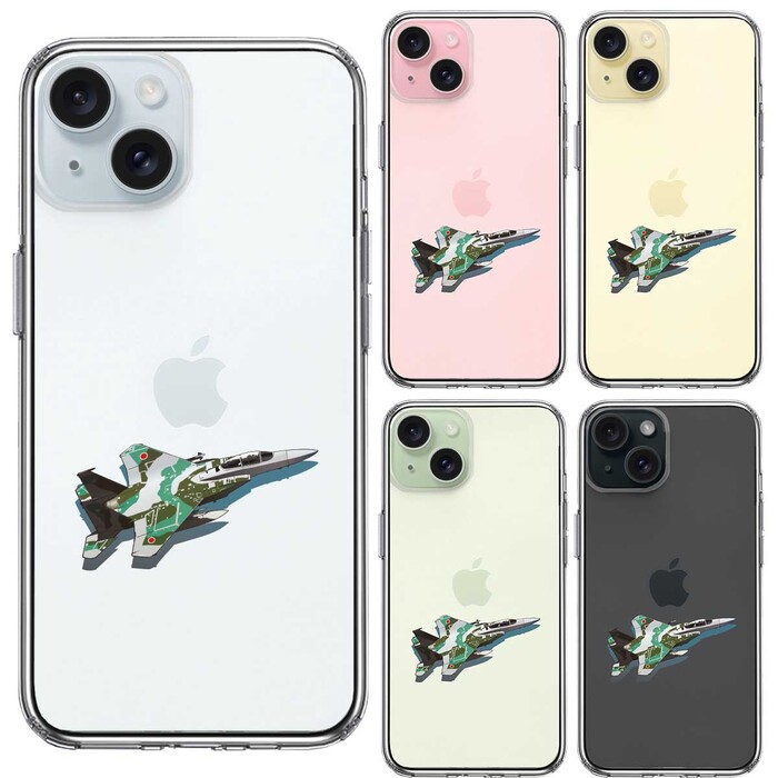 iPhone15 ケース クリア 航空自衛隊 F-15J アグレッサー2 スマホケース 側面ソフト 背面ハード ハイブリッド -1