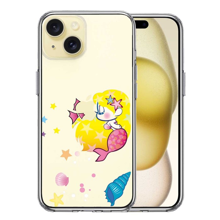 iPhone15 ケース クリア Young mermaid 1 スマホケース 側面ソフト 背面ハード ハイブリッド -0