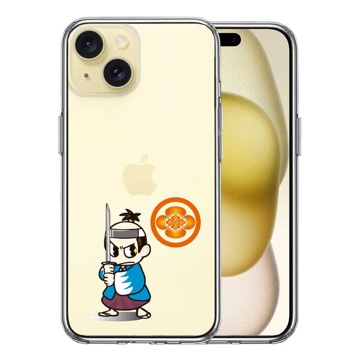 iPhone15 ケース クリア 侍 新撰組 新選組 沖田 スマホケース 側面ソフト 背面ハード ハイブリッド -0