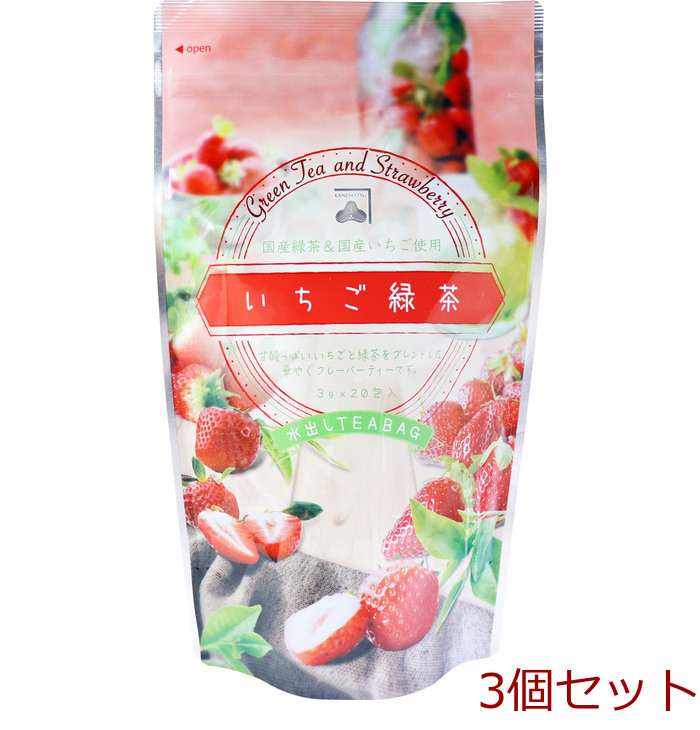  strawberry green tea water .. tea bag 3g×20. go in 3 piece set -0