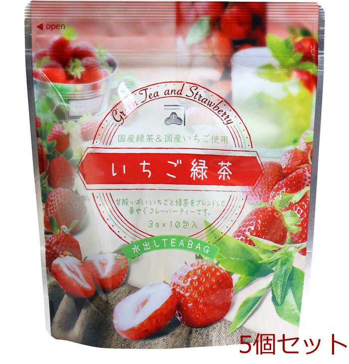  strawberry green tea water .. tea bag 3g×10. go in 5 piece set -0