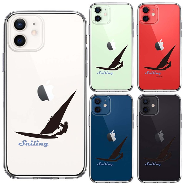iPhone12 ケース クリア セーリング スマホケース 側面ソフト 背面ハード ハイブリッド -1