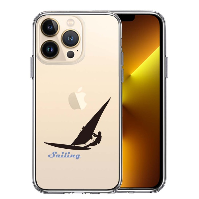 iPhone13Pro ケース クリア セーリング スマホケース 側面ソフト 背面ハード ハイブリッド -0