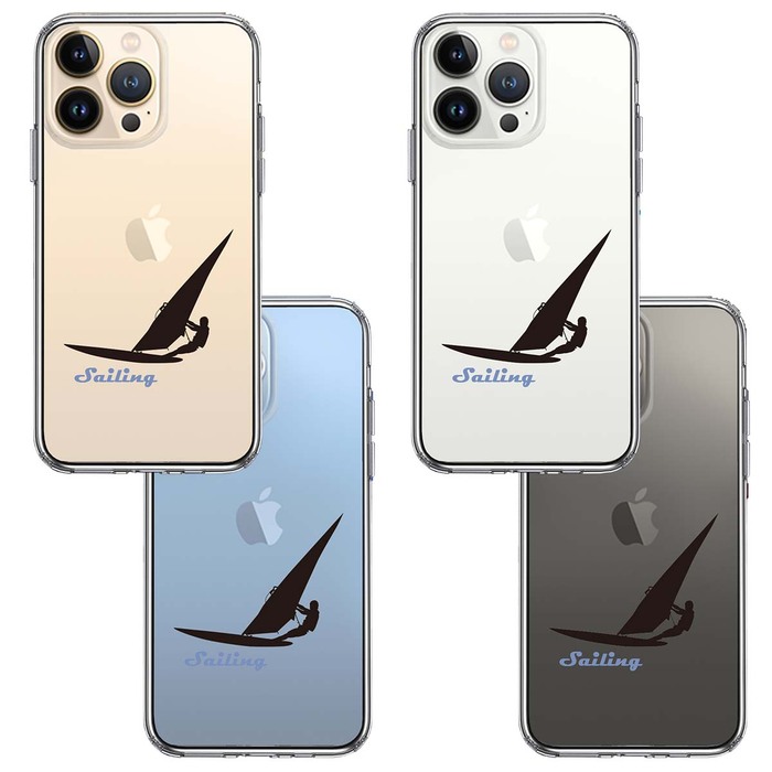 iPhone13Pro ケース クリア セーリング スマホケース 側面ソフト 背面ハード ハイブリッド -1