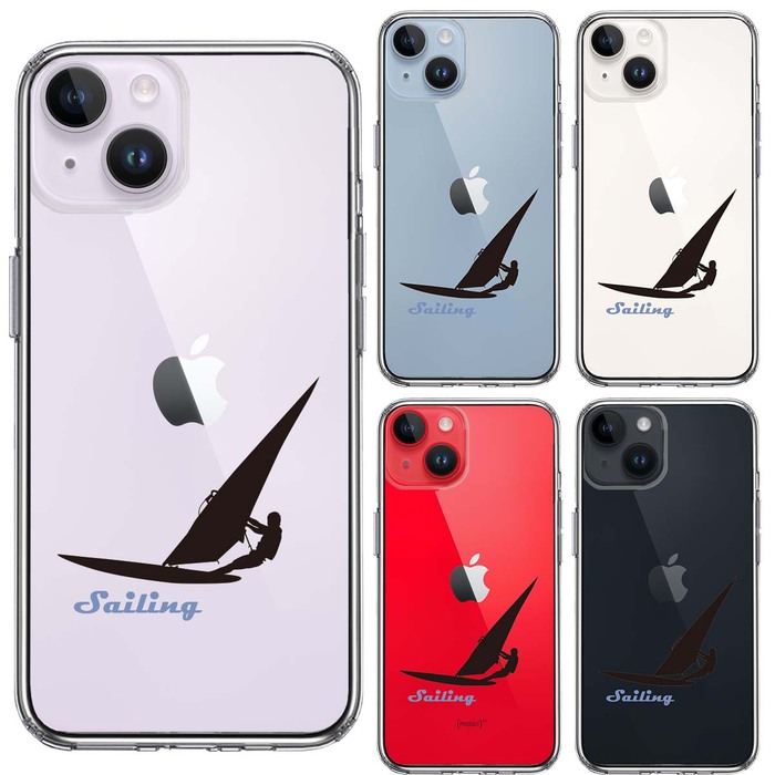iPhone14 ケース クリア セーリング スマホケース 側面ソフト 背面ハード ハイブリッド -1