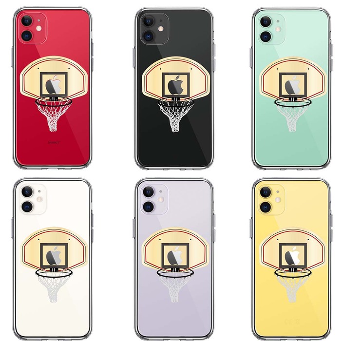 iPhone11 ケース クリア バスケットボール ゴール スマホケース 側面ソフト 背面ハード ハイブリッド -1