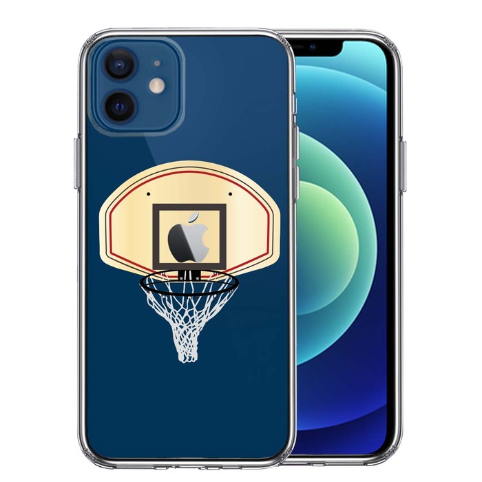 iPhone12 ケース クリア バスケットボール ゴール スマホケース 側面ソフト 背面ハード ハイブリッド -0