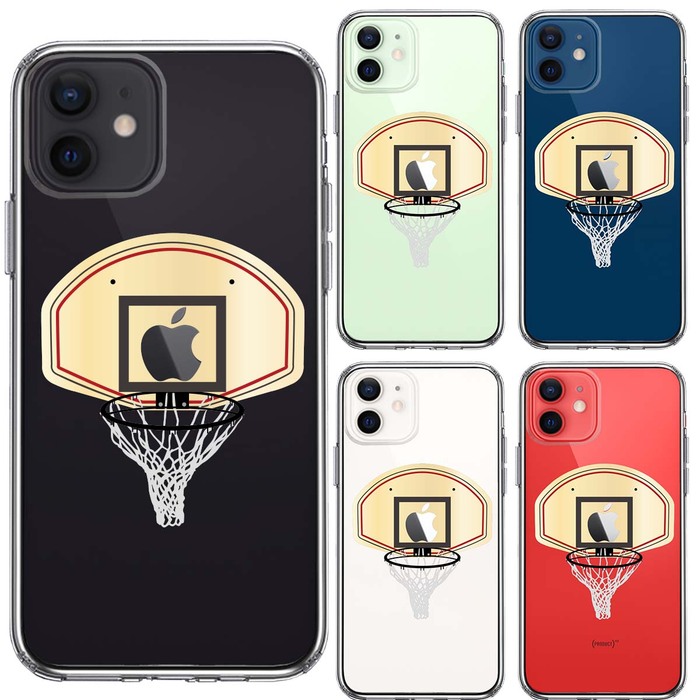 iPhone12 ケース クリア バスケットボール ゴール スマホケース 側面ソフト 背面ハード ハイブリッド -1