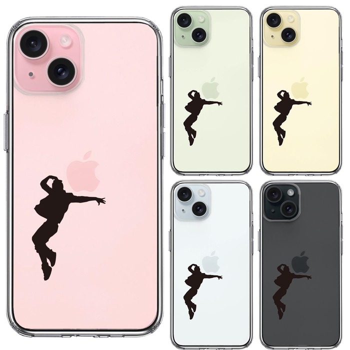 iPhone15 ケース クリア パフォーマー ダンサー スマホケース 側面ソフト 背面ハード ハイブリッド -1