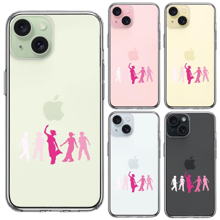 iPhone15 ケース クリア Dance will !! ダンス スマホケース 側面ソフト 背面ハード ハイブリッド -1