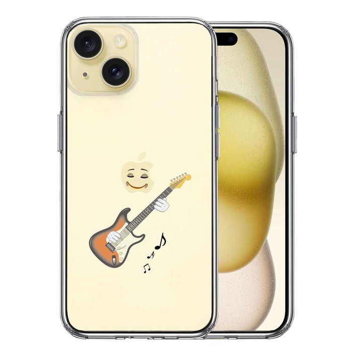 iPhone15 ケース クリア ギタリスト スマホケース 側面ソフト 背面ハード ハイブリッド -0