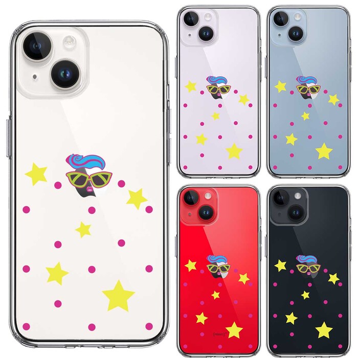 iPhone14 ケース クリア ファンキー スマホケース 側面ソフト 背面ハード ハイブリッド -1