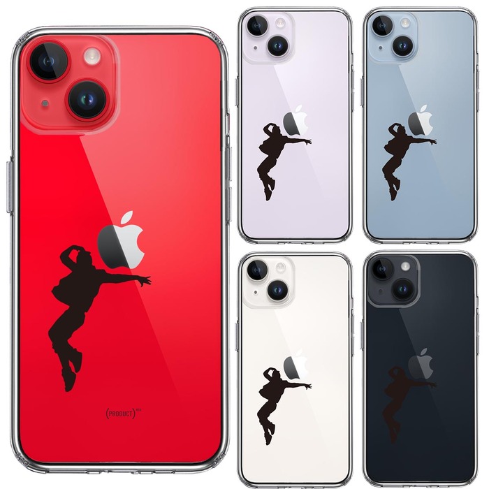 iPhone14 ケース クリア パフォーマー ダンサー スマホケース 側面ソフト 背面ハード ハイブリッド -1