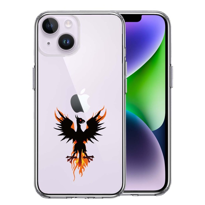 iPhone14 ケース クリア 幻獣 ドラゴン スマホケース 側面ソフト 背面ハード ハイブリッド -0