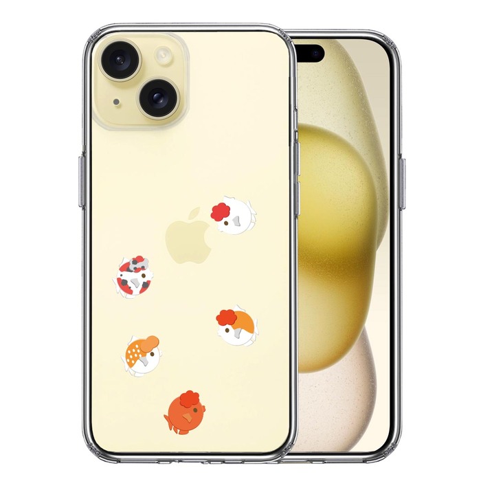 iPhone15Plus ケース クリア 金魚 らんちゅう スマホケース 側面ソフト 背面ハード ハイブリッド -0