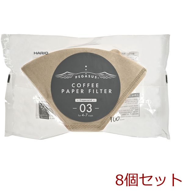  Pegasus coffee paper filter 4~7 cup for 100 sheets insertion 8 piece set -0