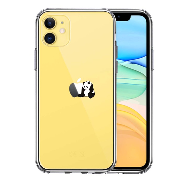 iPhone11 case clear Panda apple also sause . smartphone case side soft the back side hard hybrid -0