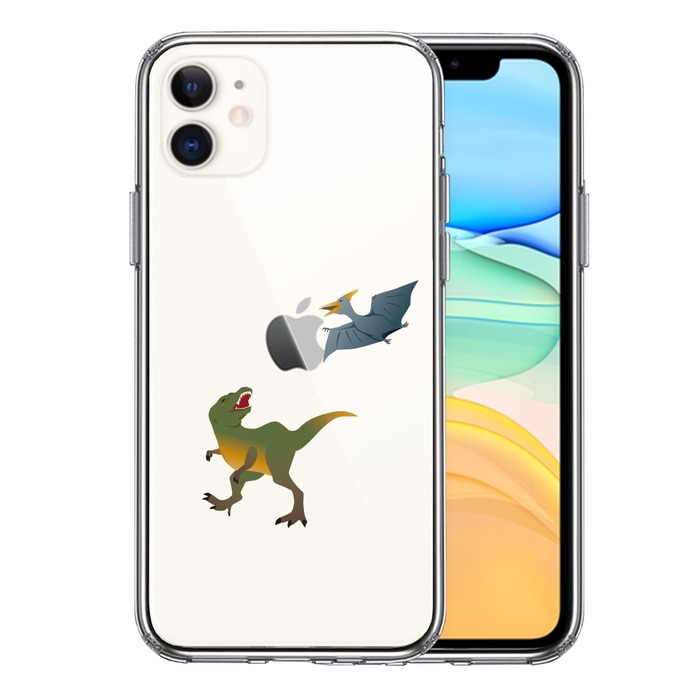 iPhone11 case clear dinosaur .. smartphone case side soft the back side hard hybrid -0