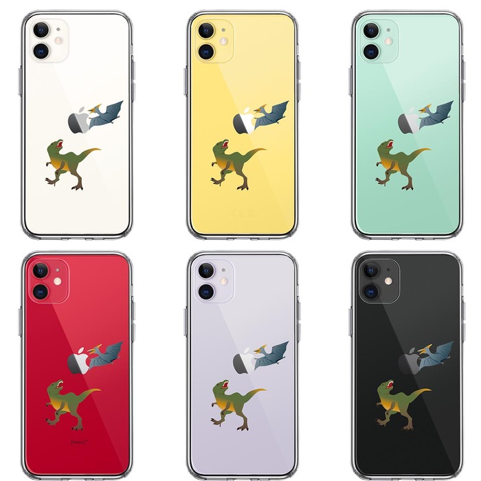 iPhone11 case clear dinosaur .. smartphone case side soft the back side hard hybrid -1