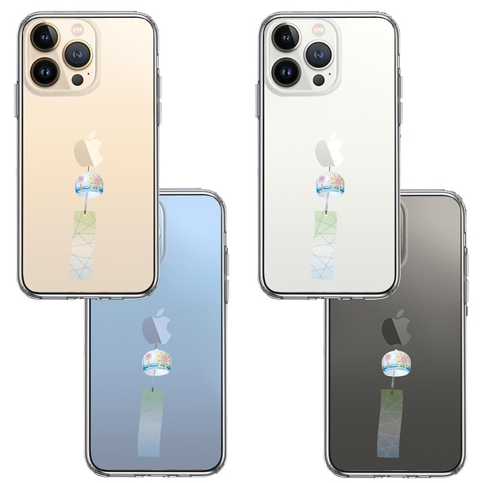 iPhone13Pro ケース クリア 風鈴 江戸風鈴 スマホケース 側面ソフト 背面ハード ハイブリッド -1