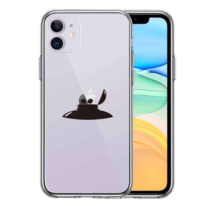 iPhone11 case clear UFO.. smartphone case side soft the back side hard hybrid -0