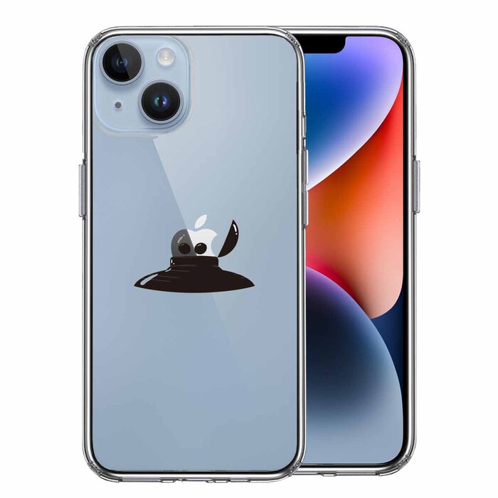 iPhone14 ケース クリア UFO 偵察 スマホケース 側面ソフト 背面ハード ハイブリッド -0