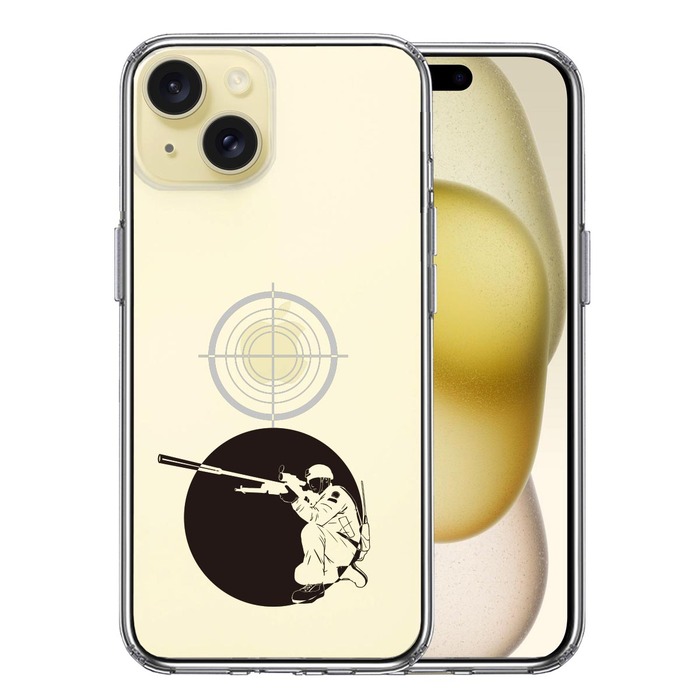 iPhone15 ケース クリア スナイパー スマホケース 側面ソフト 背面ハード ハイブリッド -0