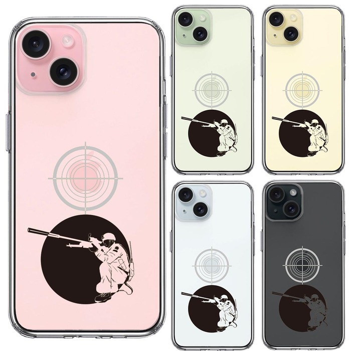 iPhone15 ケース クリア スナイパー スマホケース 側面ソフト 背面ハード ハイブリッド -1