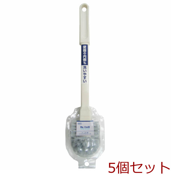 リフレ3トイレブラシエールホワイト 5個セット-0