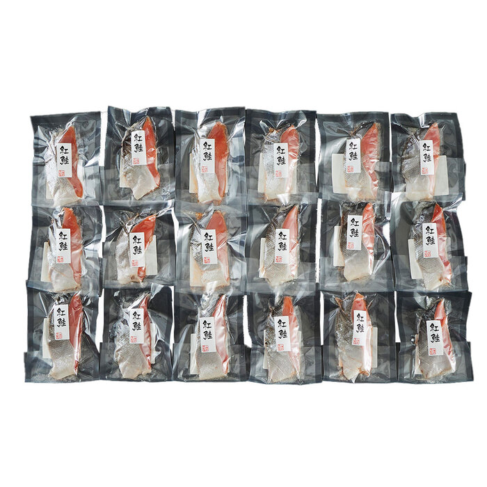 塩紅鮭切身 18枚セット-1