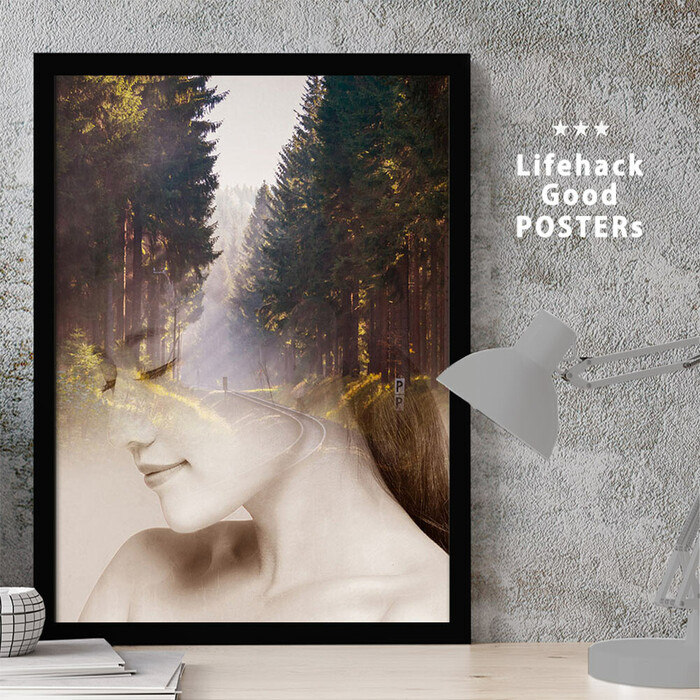 アートポスター A3 LIFEHACK wom64 アートプリント 高級印画紙-0