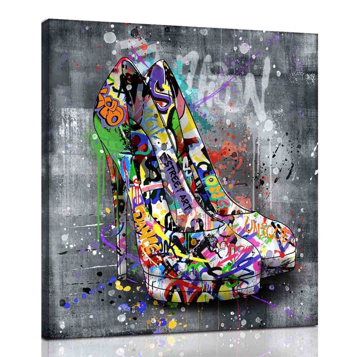 アートパネル ARTJOY Graphical Heel 50cm インテリア アート 壁掛け 絵 ポップアート ハイヒール 靴-0